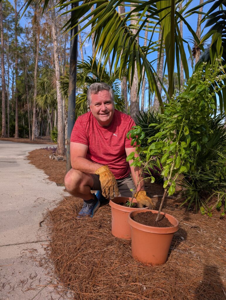 Larkin Lowrey gardening